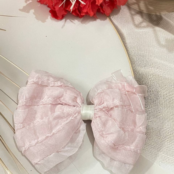 Premium Korean Hair Bow Clip Hair Accessories for Women and Girls (Pink) - Image 6