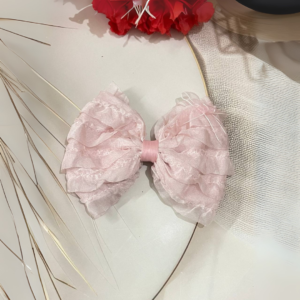 Premium Korean Hair Bow Clip Hair Accessories for Women and Girls (Pink)