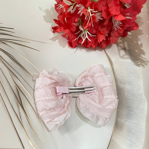 Premium Korean Hair Bow Clip Hair Accessories for Women and Girls (Pink) - Image 7