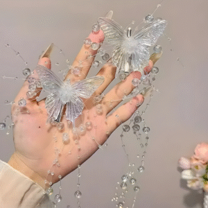 Chinese Style Butterfly Crystal Exquisite Hair Clips for Women