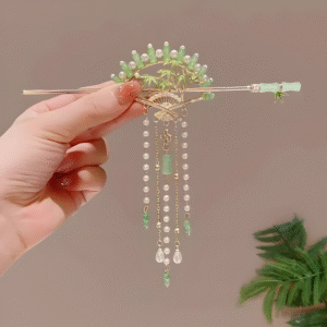 Chinese Style Hanfu Alloy Exquisite Pearl Tassel Hair Stick – Classical Chinese Hair Accessories