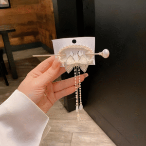 Chinese Style Hanfu Alloy Exquisite Pearl Tassel Hair Stick – Classical Chinese Hair Accessories