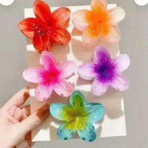 Colorful Flower Hair Claw Clips for Girls – Stylish & Trendy Hair Accessories (2)