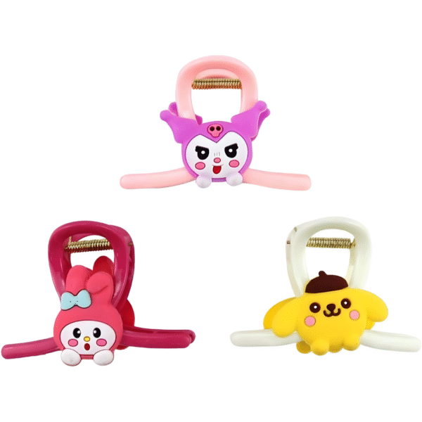 Cute Trendy Cartoon Hair Claw Clips for Women and Girls – Set of 2 (Random Colors) - Image 4