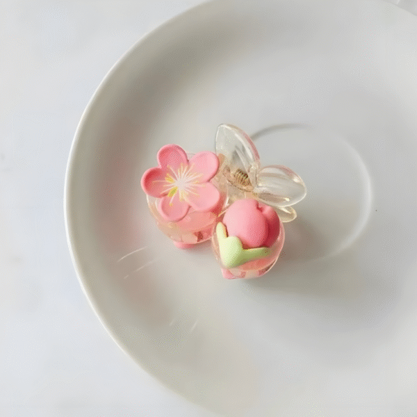 Cute Trendy Tulip Pastel Colorful Flower Hair Claw Clips for Women and Girls- Set of 4 (Random Colors) - Image 5