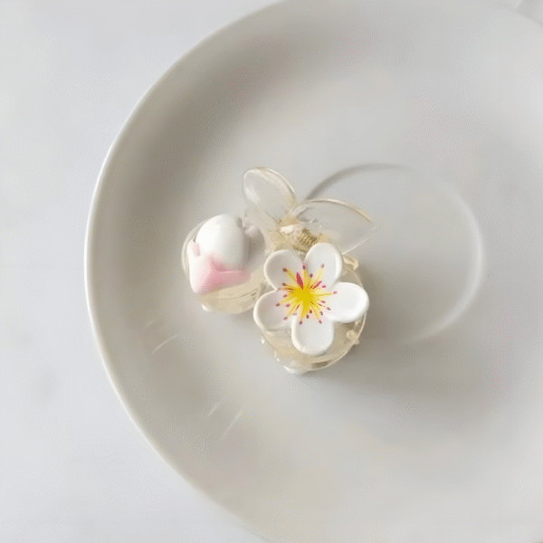 Cute Trendy Tulip Pastel Colorful Flower Hair Claw Clips for Women and Girls- Set of 4 (Random Colors) - Image 6