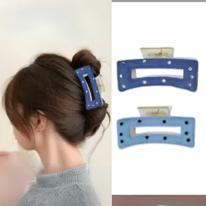 Denim Big Size Trendy Hair Claw Clips for Women and Girls