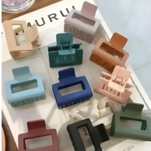 Matte Medium Size Trendy Hair Claw Clips for Women and Girls