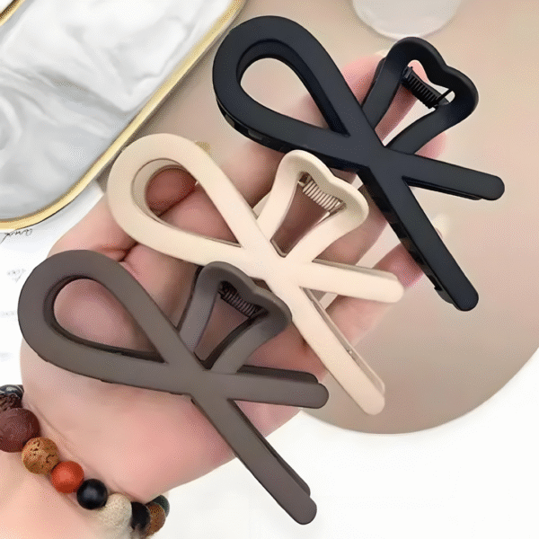 Matte Trendy Hair Claw Clips for Women and Girls – Set of 2 (Random Colors) - Image 2