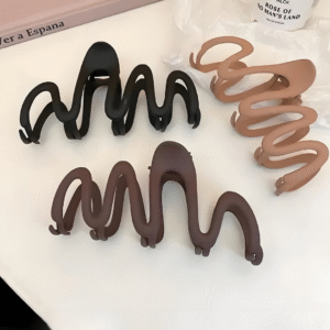 Matte Wavy Trendy Hair Claw Clips for Women and Girls