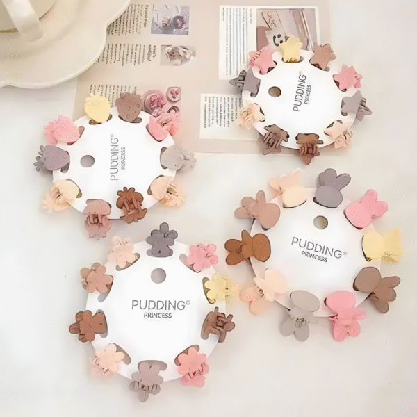 Mini Cute Flower Hair Claw Clips for Kids Toddlers Girls