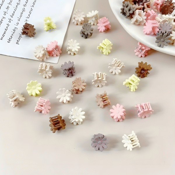 Mini Cute Flower Hair Claw Clips for Kids Toddlers Girls (Pack of 30) - Image 2