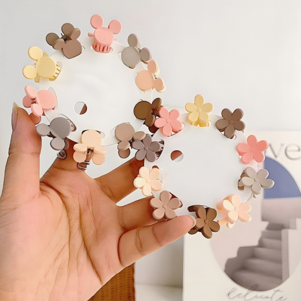 Mini Cute Flower Hair Claw Clips for Kids Toddlers Girls (Pack of 30) - Image 3