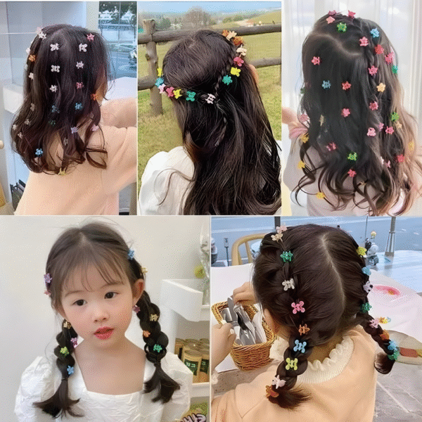 Mini Cute Flower Hair Claw Clips for Kids Toddlers Girls (Pack of 30) - Image 4