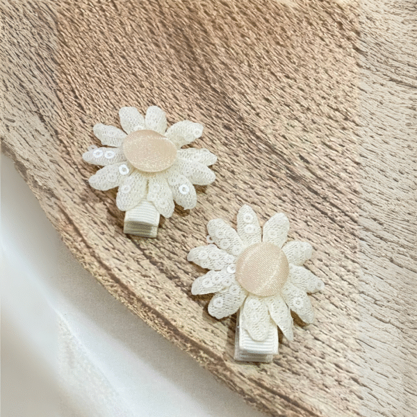 Sunflower Hair Clips for Girls – Cute Floral Hair Accessories for Kids  (2 Pairs) - Image 4