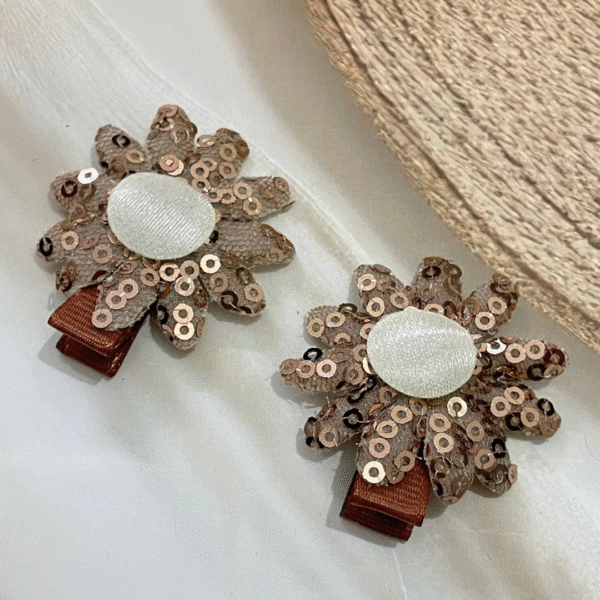 Sunflower Hair Clips for Girls – Cute Floral Hair Accessories for Kids  (2 Pairs) - Image 3