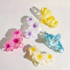 Trendy Big Size Flower Hair Claw Clips for Women and Girls