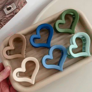 Trendy Heart Shaped Hair Claw Clips for Women and Girls