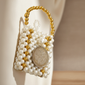 Dual Toned Chandi Coin Batua Bag