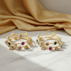 Golden Replica Ghungharoo Bangles (Set of 4)