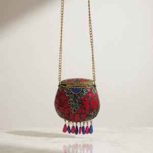 Handmade Affordable Mini Coin Pouch For Women (Red)
