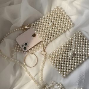 Handmade Pearl Phone Cover Sling Bag - Elegant & Protective (1)