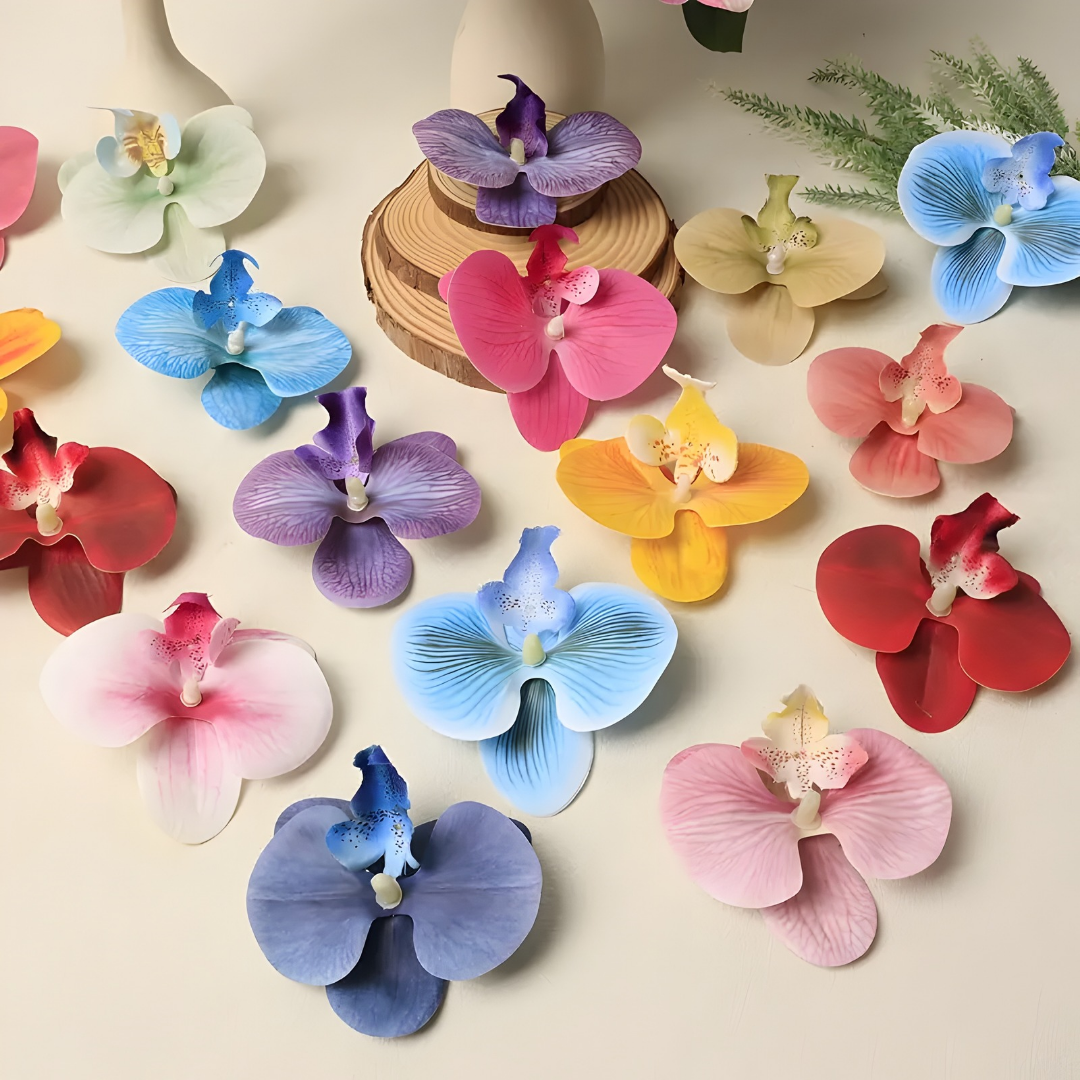 Orchid Flower Hair Clips for Girls – Cute Floral Hair Accessories for Kids (1 Pairs) - Image 3