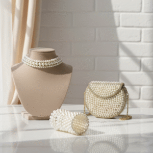 Pearl Handbag (Mini) Spiral Bracelet and Necklace