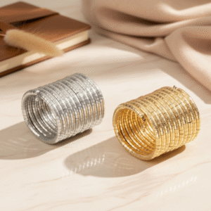 Spiral Viral Golden and Silver Bracelets