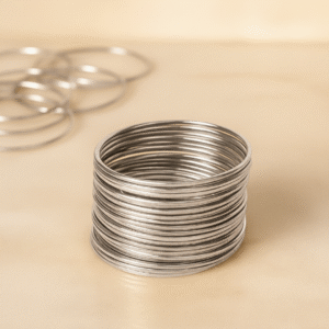 Traditional Oxidized Bangles Set (Silver)