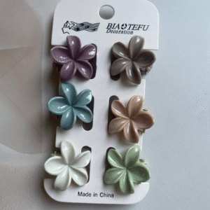 Trendy Colorful Mini Flower Hair Claw Clip Set