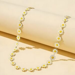 Trendy Flower Design Valentine's Day Romantic Sunflower Necklace