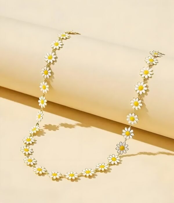 Trendy Flower Design Valentine's Day Romantic Sunflower Necklace