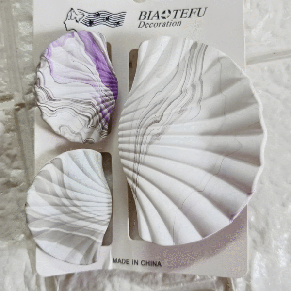 Trendy Ocean Shell Design Large Size Hair Claw Clip Set (Pack of 3 Pcs, Random Color) - Image 18