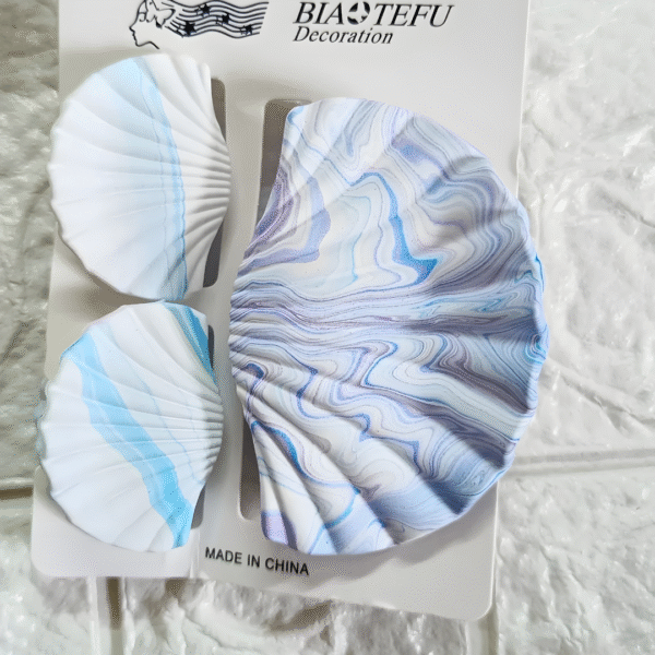 Trendy Ocean Shell Design Large Size Hair Claw Clip Set (Pack of 3 Pcs, Random Color) - Image 9