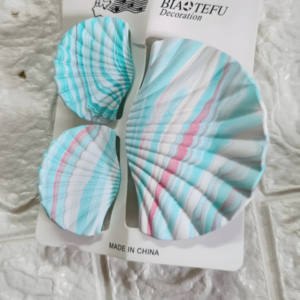 Trendy Ocean Shell Design Large Size Hair Claw Clip Set (Pack of 3 Pcs, Random Color) - Image 6