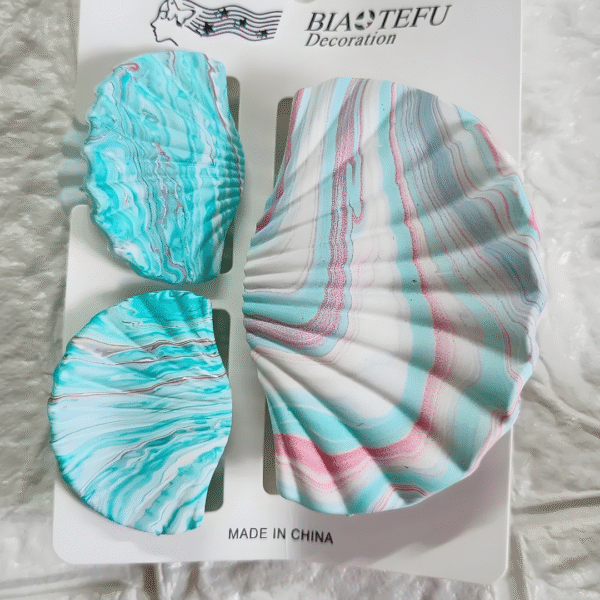 Trendy Ocean Shell Design Large Size Hair Claw Clip Set (Pack of 3 Pcs, Random Color) - Image 4