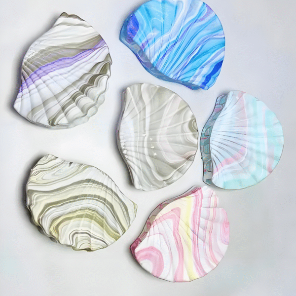 Trendy Ocean Shell Design Large Size Hair Claw Clips (Pack of 2 Pcs) - Image 2