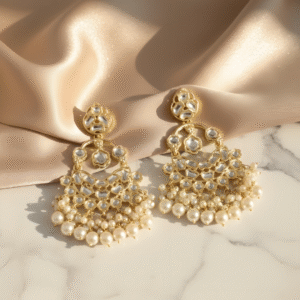 Kundan Beaded Statement Earrings